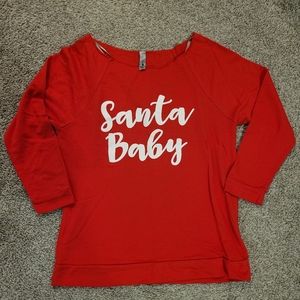 "Santa Baby" 3/4 sleeve top‎